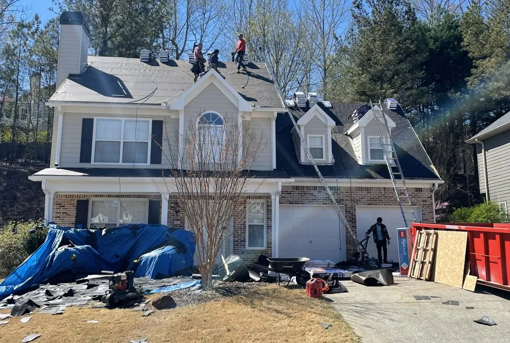 Neighborhood roof replacement